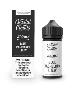 Alternative view of Blue Raspberry Chew – Coastal Clouds – 100mL