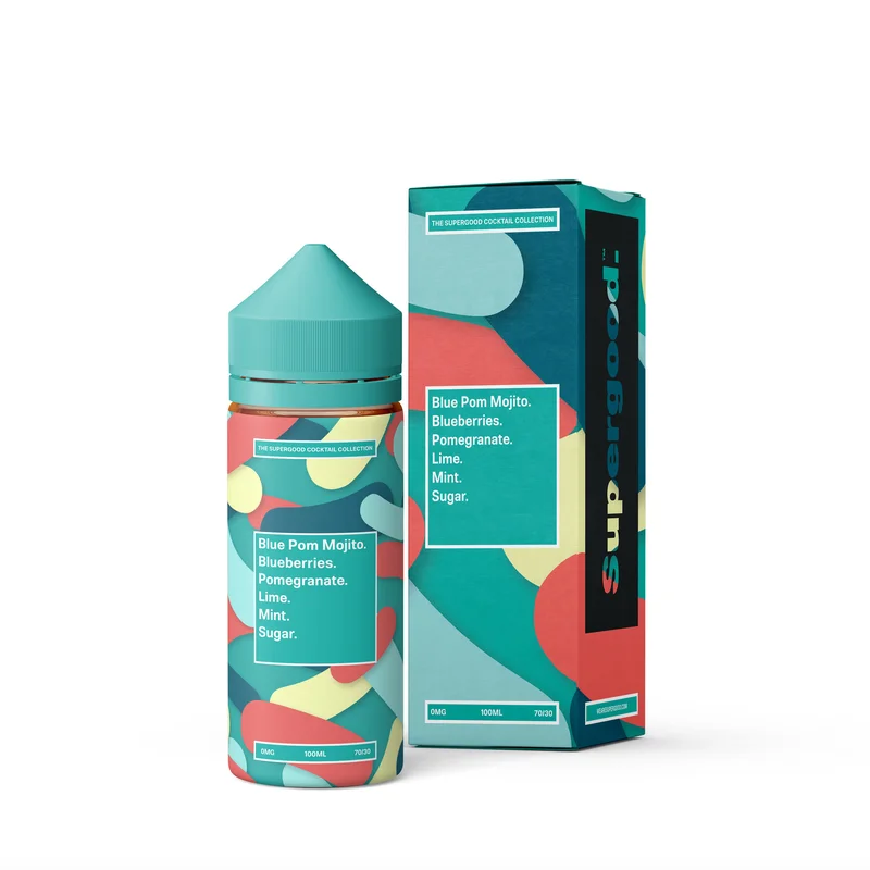 Supergood – Blue Pom Mojito – 100ml Shortfill – 0mg - Image 2