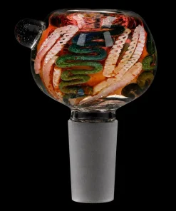 Smoke Cartel Swirly Glass Bowl – 14mm