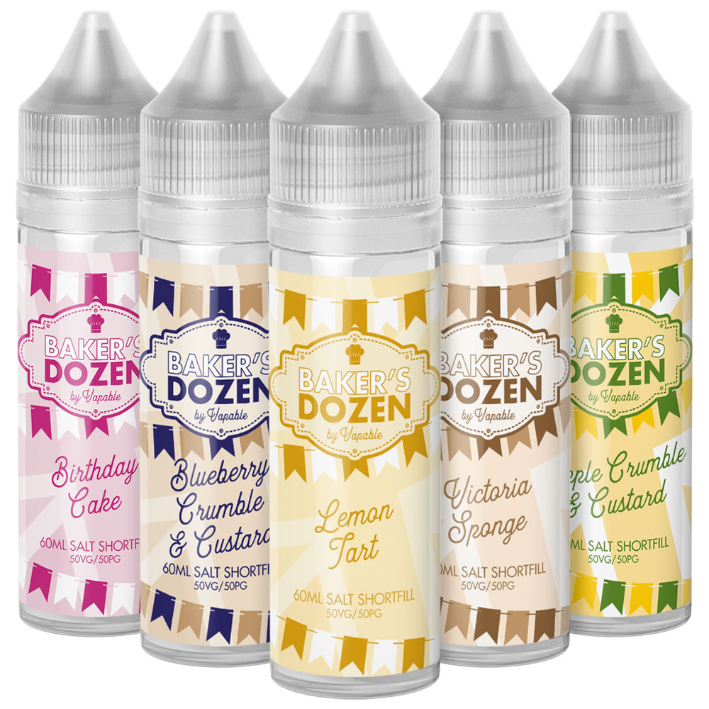 Baker’s Dozen Nicotine Salt 10mg 50/50 Shortfill 60ml