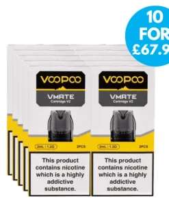 Alternative view of Box Of 10 – Voopoo Vmate V2 Replacement Pods 2ml Multipack