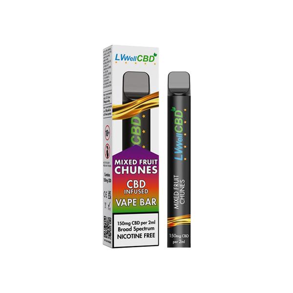 LVWell CBD 150mg Disposable CBD Vape Bar 600 Puffs - Image 2