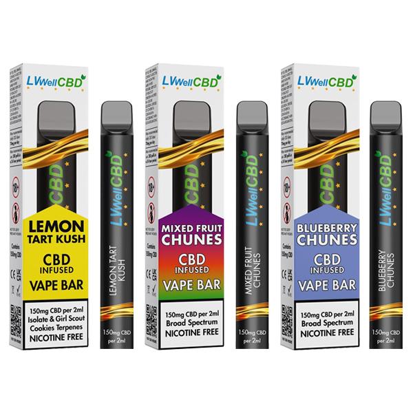 LVWell CBD 150mg Disposable CBD Vape Bar 600 Puffs - Image 4
