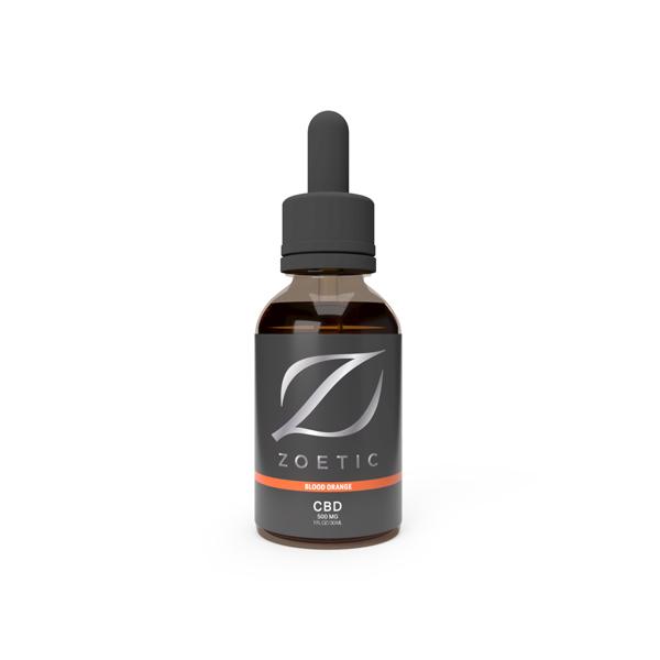 Zoetic 500mg CBD Oil 30ml – Zesty Blood Orange