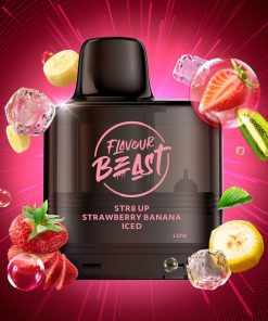 Alternative view of Flavour Beast Level X G2 Pod – Str8 Up Strawberry Banana Iced