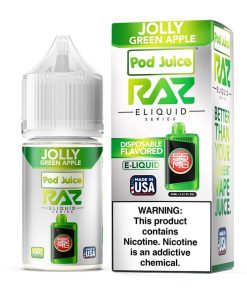 Pod Juice x RAZ Golly Green Apple TFN Salt Vape Juice 30ml