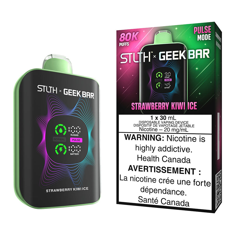 STLTH X Geek Bar Disposable Vape Device – Strawberry Kiwi Ice - Image 2